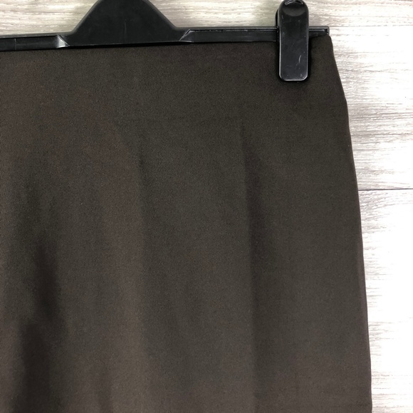 Catherine Malandrino Women's Exposed Zipper Slim Skirt In Chocolate Ale - Picture 4 of 8